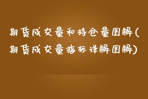 期货成交量和持仓量图解(期货成交量指标详解图解)