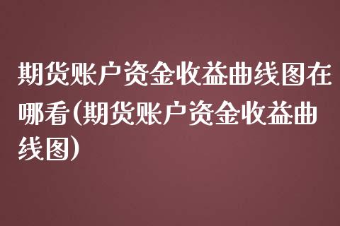 期货账户资金收益曲线图在哪看(期货账户资金收益曲线图)