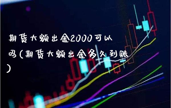 期货大额出金2000可以吗(期货大额出金多久到账)_https://www.boyangwujin.com_期货直播间_第1张