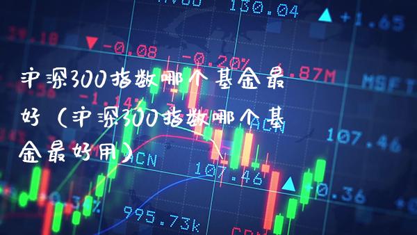 沪深300指数哪个基金最好（沪深300指数哪个基金最好用）