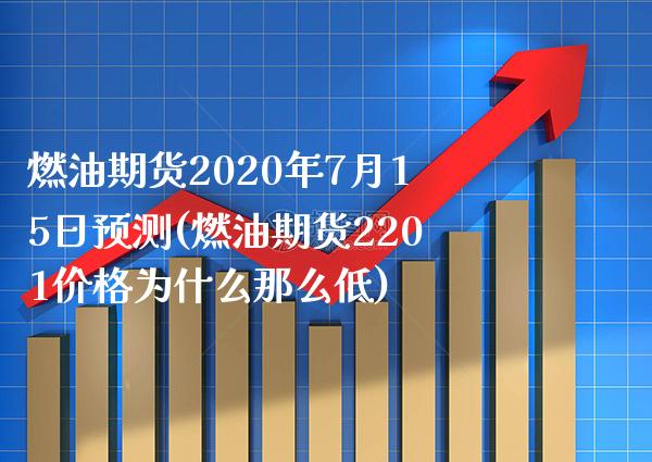 燃油期货2020年7月15日预测(燃油期货2201价格为什么那么低)