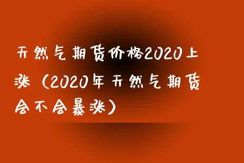 天然气期货价格2020上涨（2020年天然气期货会不会暴涨）