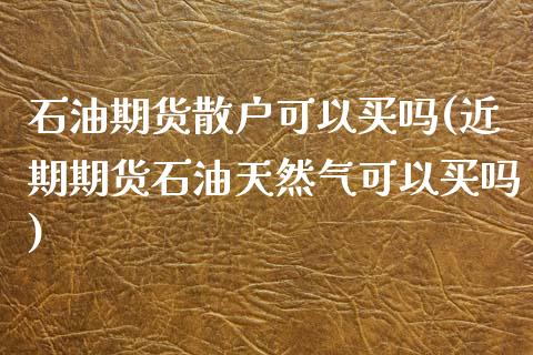 石油期货散户可以买吗(近期期货石油天然气可以买吗)_https://www.boyangwujin.com_期货直播间_第1张