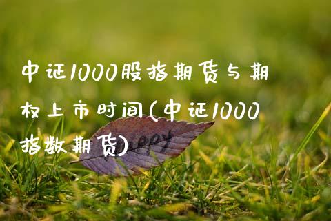 中证1000股指期货与期权上市时间(中证1000指数期货)_https://www.boyangwujin.com_原油直播间_第1张