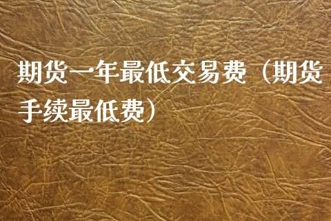 期货一年最低交易费（期货手续最低费）_https://www.boyangwujin.com_期货直播间_第1张