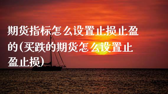 期货指标怎么设置止损止盈的(买跌的期货怎么设置止盈止损)