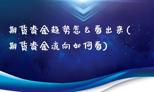 期货资金趋势怎么看出来(期货资金流向如何看)