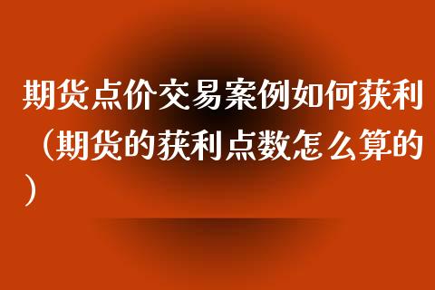 期货点价交易案例如何获利（期货的获利点数怎么算的）