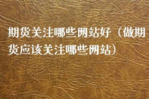 期货关注哪些网站好（做期货应该关注哪些网站）