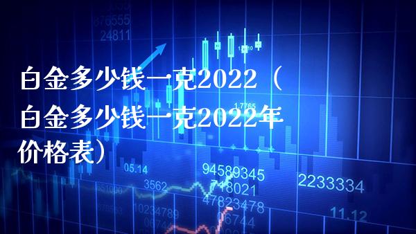 白金多少钱一克2022（白金多少钱一克2022年价格表）