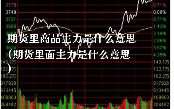 期货里商品主力是什么意思(期货里面主力是什么意思)_https://www.boyangwujin.com_原油直播间_第1张