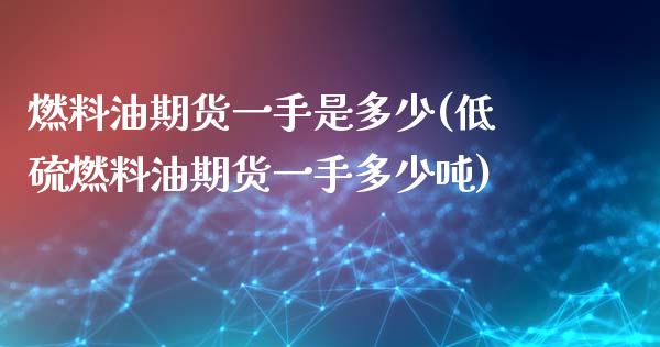 燃料油期货一手是多少(低硫燃料油期货一手多少吨)_https://www.boyangwujin.com_纳指期货_第1张