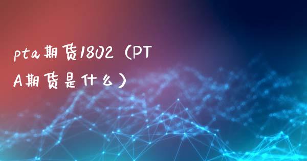 pta期货1802（PTA期货是什么）