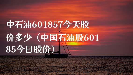 中石油601857今天股价多少（中国石油股60185今日股价）