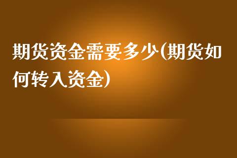 期货资金需要多少(期货如何转入资金)