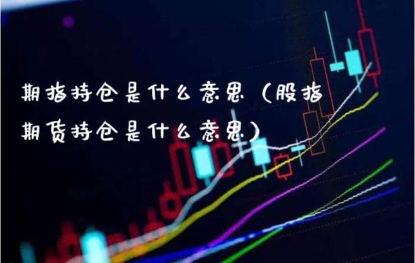 期指持仓是什么意思（股指期货持仓是什么意思）