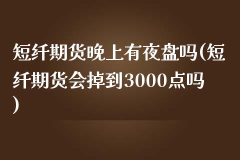 短纤期货晚上有夜盘吗(短纤期货会掉到3000点吗)