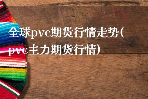 全球pvc期货行情走势(pvc主力期货行情)