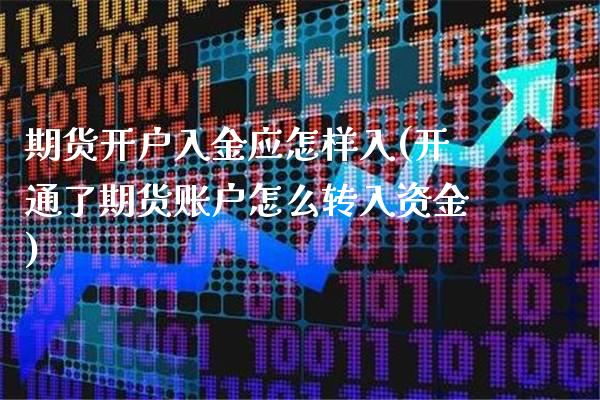 期货开户入金应怎样入(开通了期货账户怎么转入资金)