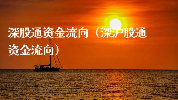 深股通资金流向（深沪股通资金流向）