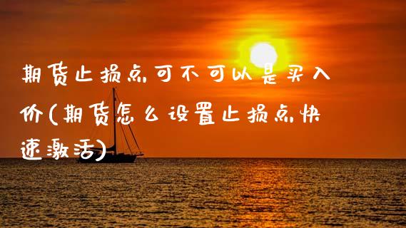 期货止损点可不可以是买入价(期货怎么设置止损点快速激活)_https://www.boyangwujin.com_内盘期货_第1张