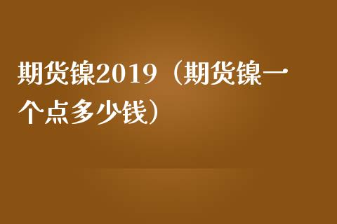 期货镍2019（期货镍一个点多少钱）