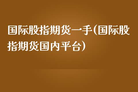 国际股指期货一手(国际股指期货国内平台)