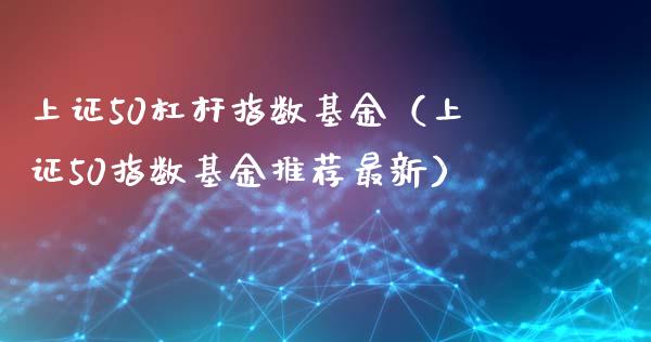 上证50杠杆指数基金（上证50指数基金推荐最新）_https://www.boyangwujin.com_纳指期货_第1张