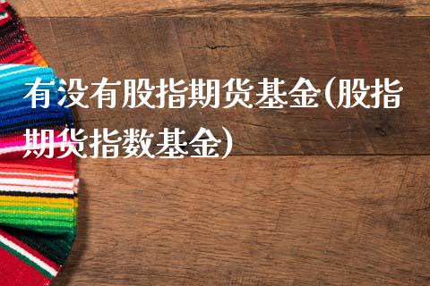 有没有股指期货基金(股指期货指数基金)_https://www.boyangwujin.com_白银期货_第1张