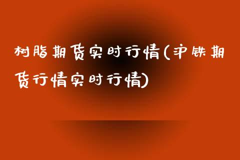 树脂期货实时行情(沪铁期货行情实时行情)