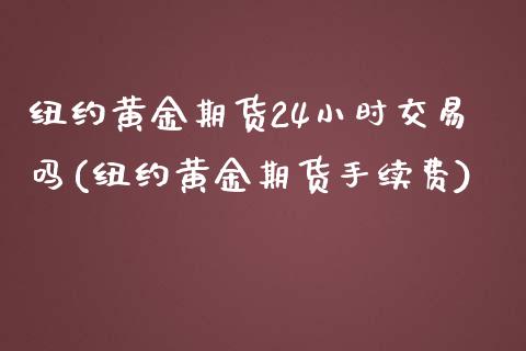 纽约黄金期货24小时交易吗(纽约黄金期货手续费)_https://www.boyangwujin.com_道指期货_第1张