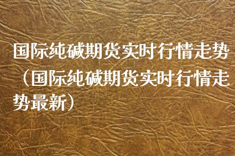 国际纯碱期货实时行情走势（国际纯碱期货实时行情走势最新）