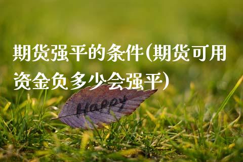 期货强平的条件(期货可用资金负多少会强平)_https://www.boyangwujin.com_恒指期货_第1张