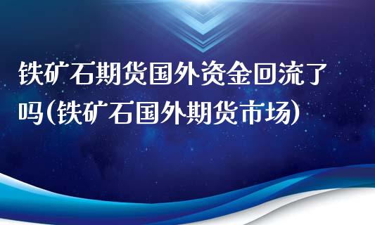 铁矿石期货国外资金回流了吗(铁矿石国外期货市场)