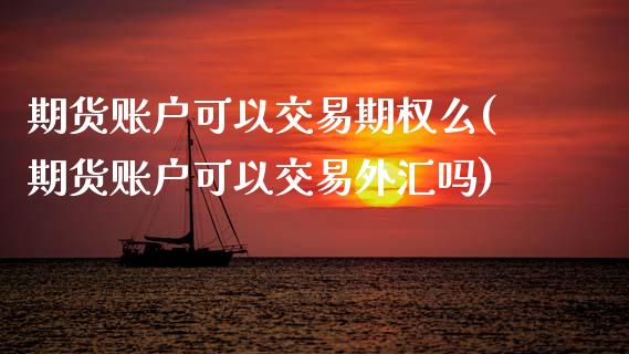 期货账户可以交易期权么(期货账户可以交易外汇吗)_https://www.boyangwujin.com_纳指期货_第1张