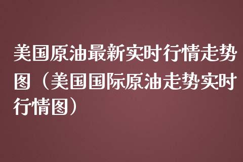 美国原油最新实时行情走势图（美国国际原油走势实时行情图）