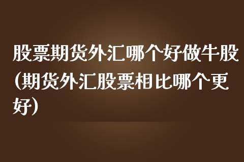 股票期货外汇哪个好做牛股(期货外汇股票相比哪个更好)