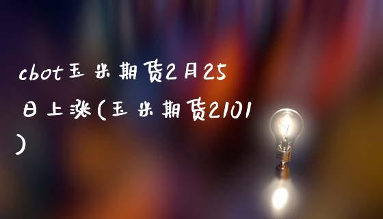 cbot玉米期货2月25日上涨(玉米期货2101)