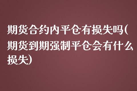 期货合约内平仓有损失吗(期货到期强制平仓会有什么损失)