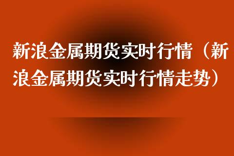 新浪金属期货实时行情（新浪金属期货实时行情走势）