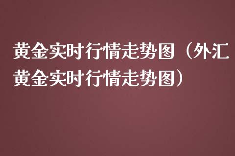 黄金实时行情走势图（外汇黄金实时行情走势图）