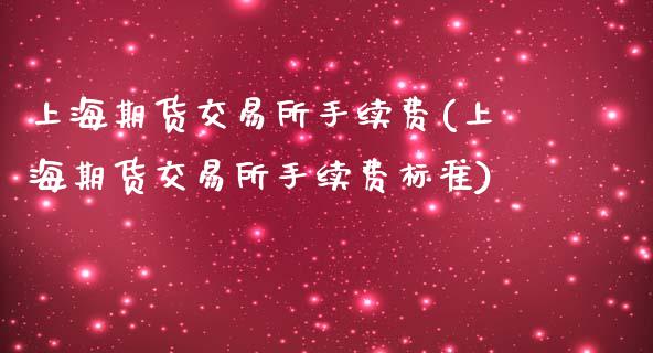 上海期货交易所手续费(上海期货交易所手续费标准)_https://www.boyangwujin.com_期货直播间_第1张