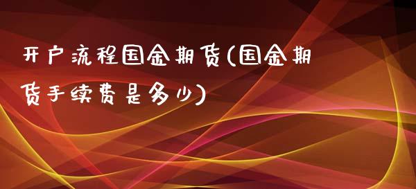 开户流程国金期货(国金期货手续费是多少)