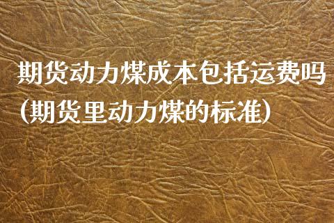 期货动力煤成本包括运费吗(期货里动力煤的标准)_https://www.boyangwujin.com_期货直播间_第1张