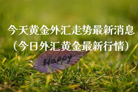 今天黄金外汇走势最新消息（今日外汇黄金最新行情）_https://www.boyangwujin.com_期货直播间_第1张