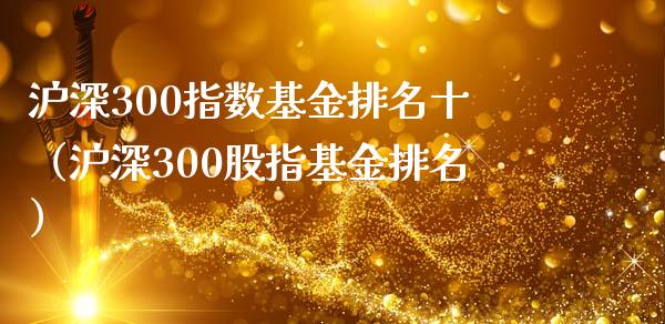 沪深300指数基金排名十（沪深300股指基金排名）