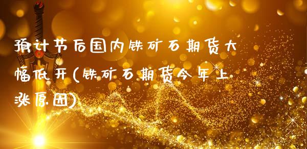 预计节后国内铁矿石期货大幅低开(铁矿石期货今年上涨原因)