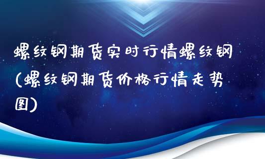 螺纹钢期货实时行情螺纹钢(螺纹钢期货价格行情走势图)_https://www.boyangwujin.com_期货直播间_第1张