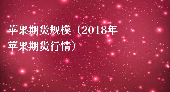 苹果期货规模（2018年苹果期货行情）