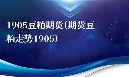 1905豆粕期货(期货豆粕走势1905)_https://www.boyangwujin.com_原油直播间_第1张